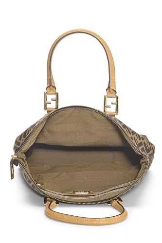 Fendi, Brown Zucca Canvas Vertical Tote, Brown