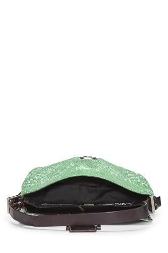 Fendi, Green Beaded Baguette, Green