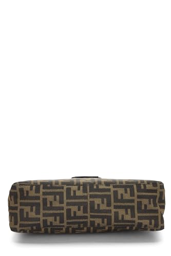 Fendi, Brown Zucca Canvas Shoulder Bag, Brown