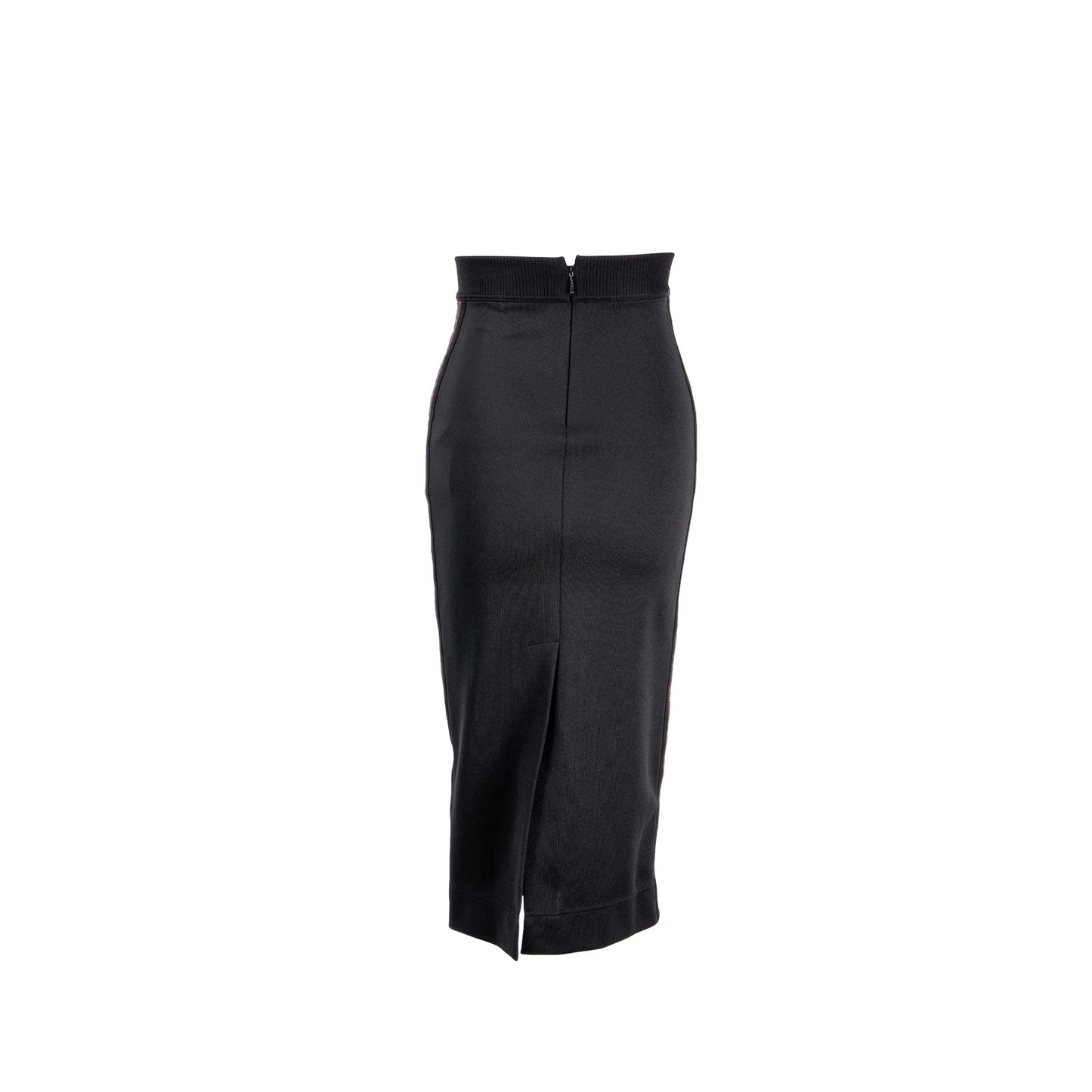 Fendi Size 36 Logo Classic Pencil Skirt Polyester Black