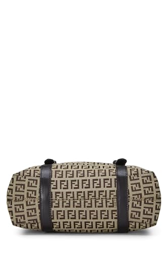 Fendi, Brown Zucchino Canvas Handbag, Brown
