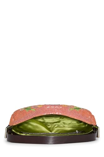 Fendi, Orange Sequin Baguette, Orange