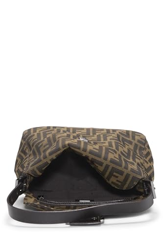Fendi, Brown Zucca Canvas Shoulder Bag, Brown