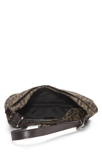 Fendi, Brown Zucca Canvas Shoulder Bag, Brown