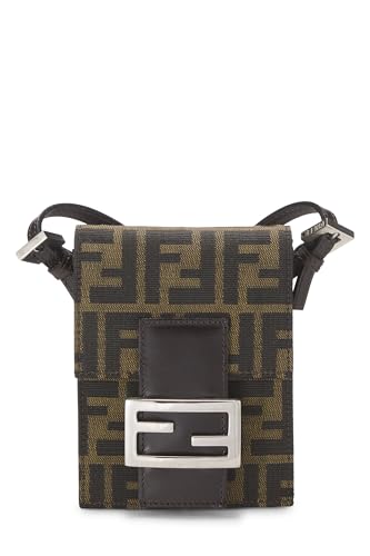 Fendi, Brown Zucca Canvas Dome Crossbody Mini, Brown