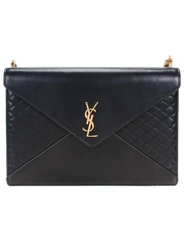 Luxury Saint Laurent Trending 2025 Women's Monogram Gabi Quilted Chain Shoulder Bag Black