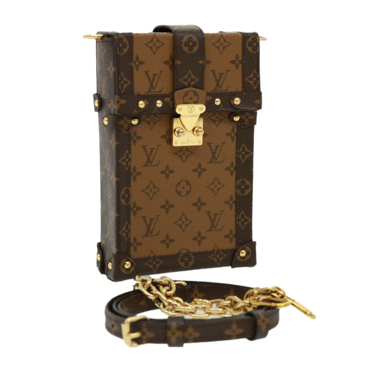 LOUIS VUITTON Reverse Pochette Trunk Vertical Shoulder Bag LV 32652A