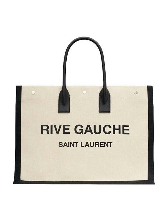 Luxury Saint Laurent Trending 2025 Women's Rive Gauche Large Tote Bag in Beige | Color 9083