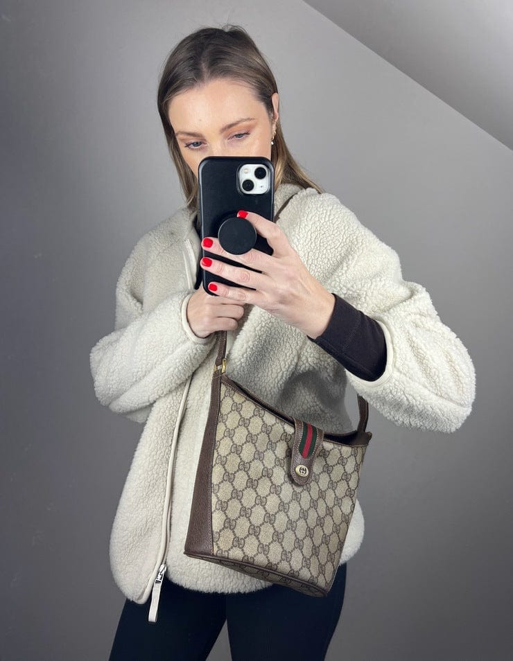 Gucci Leather Canvas Crossbody Style 4