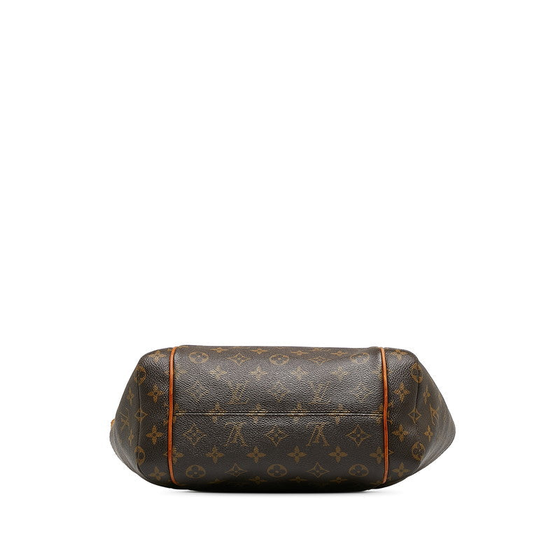 Louis Vuitton Monogram Handbag Brown PVC Leather Louis Vuitton