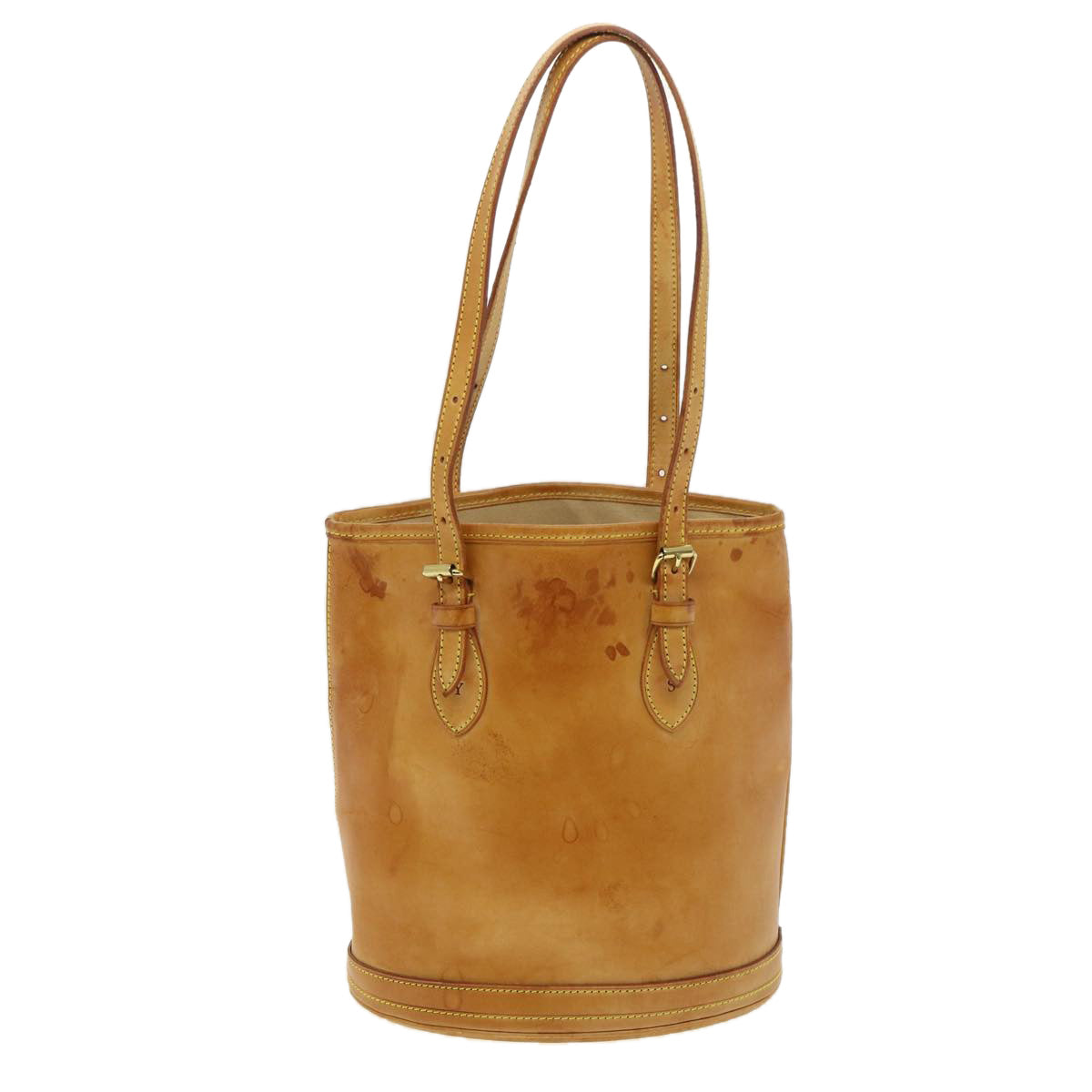 LOUIS VUITTON Nomad Bucket PM Shoulder Bag Beige LV Auth
