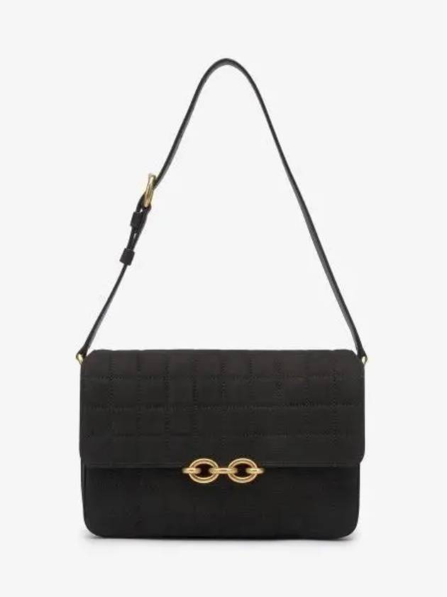 Luxury Saint Laurent Trending 2025 Le Maillon Quilting Satchel Shoulder Bag Black