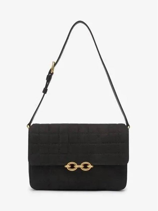 Luxury Saint Laurent Trending 2025 Le Maillon Quilting Satchel Shoulder Bag Black