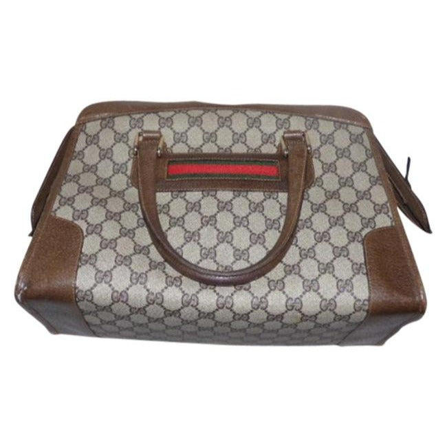 Gucci Lou Leather Canvas Handbag