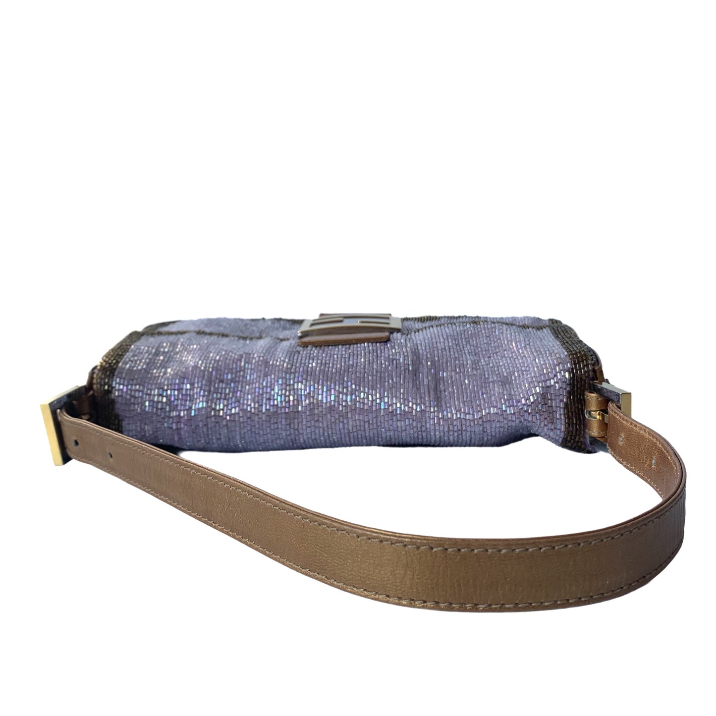 FENDI Baguette Glitter beads Lilac
