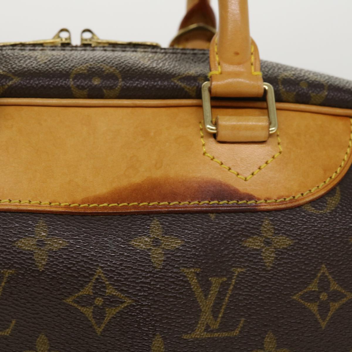 LOUIS VUITTON Monogram Deauville Hand Bag LV Auth