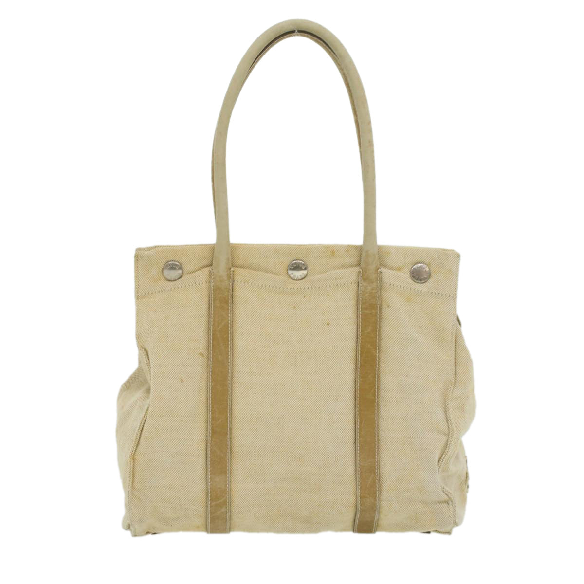 Prada Shoulder Bag Canvas Beige