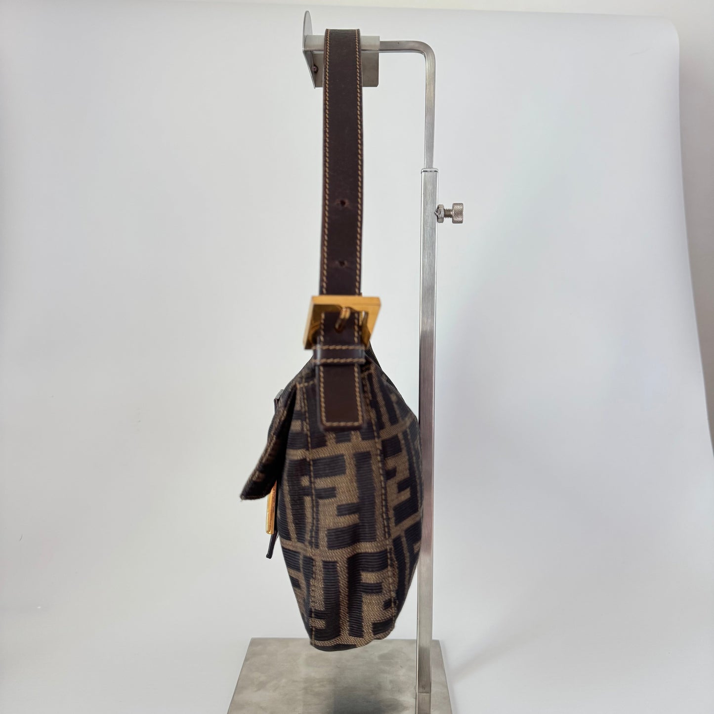 Fendi Baguette Classic Zucca Print Monogram Gold-tone Hardware