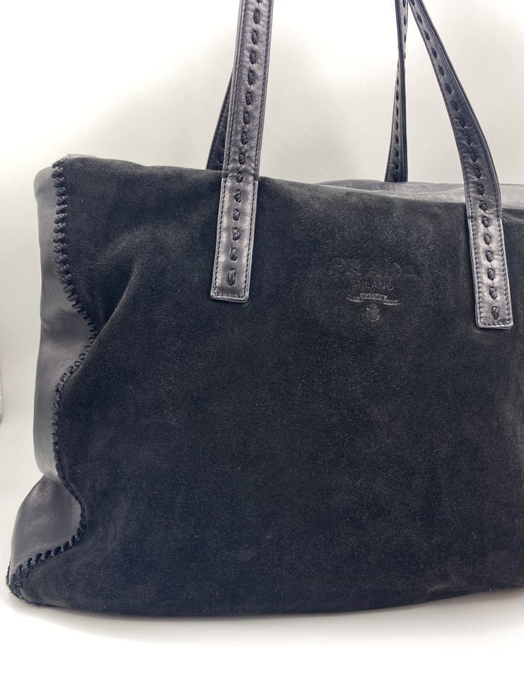 Prada Suede and Leather Tote