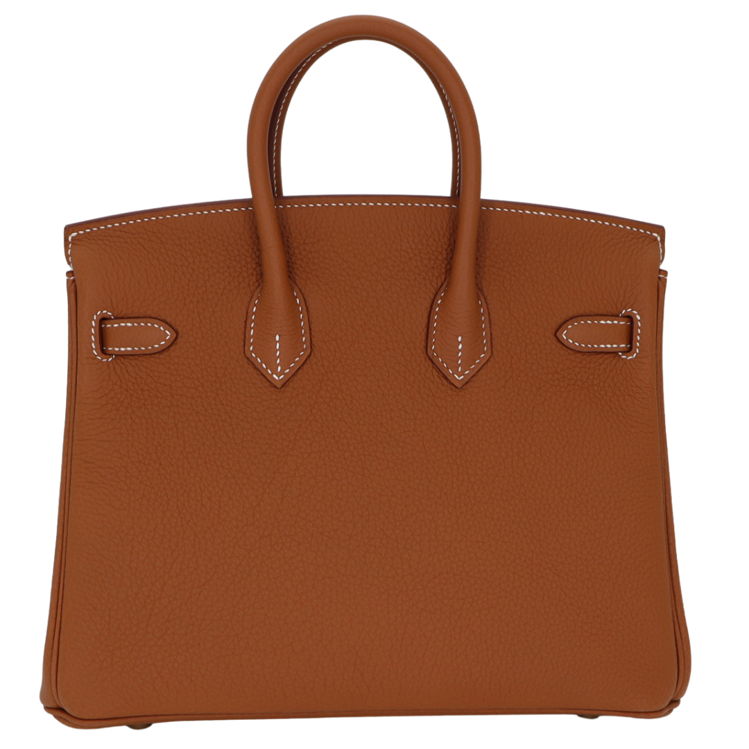 Hermes25cm Birkin Gold Togo Leather Brushed Gold Hardware