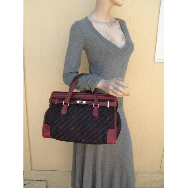 Gucci Kelly Leather Canvas Tote
