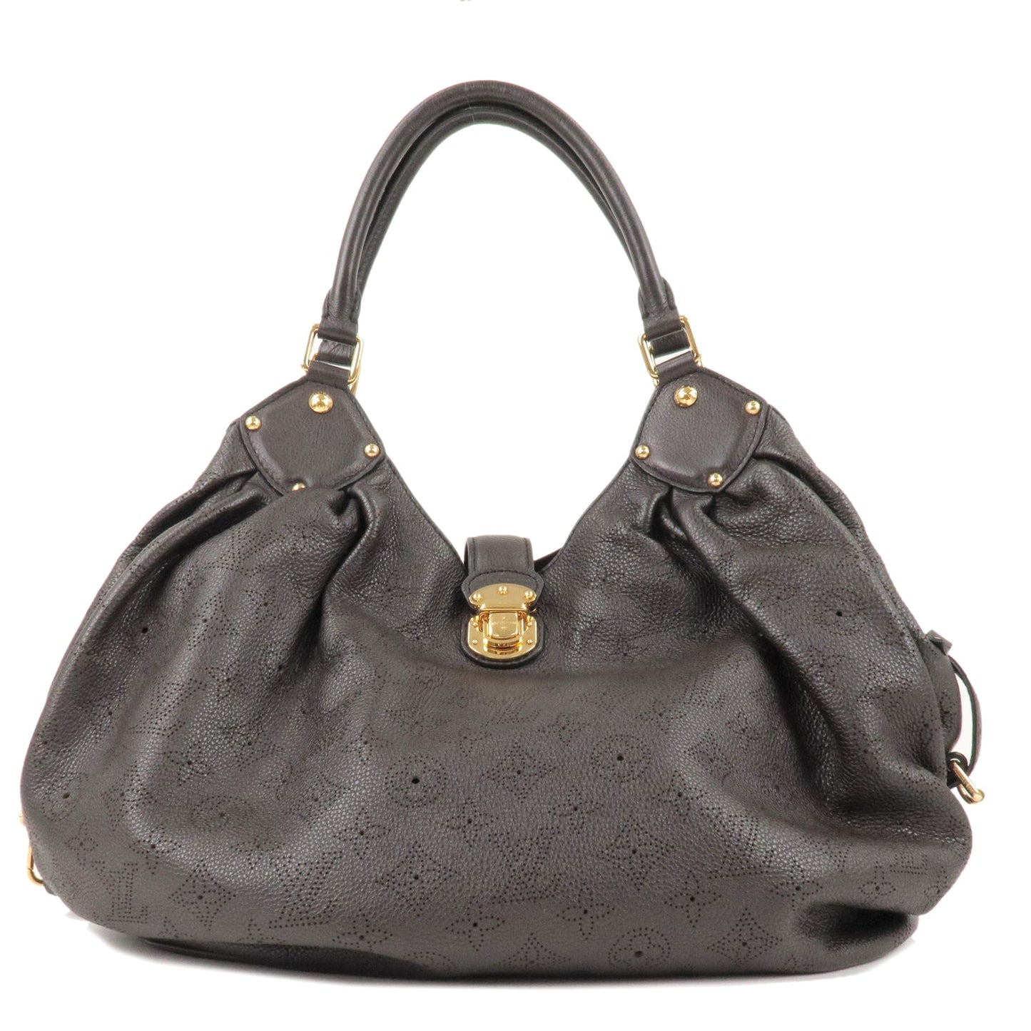 Louis Vuitton Monogram Mahina L Shoulder Bag Gris