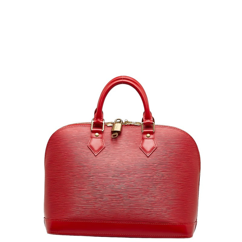 Louis Vuitton Epic Alma Bag Boston Bag Castilian Red Leather Louis Vuitton