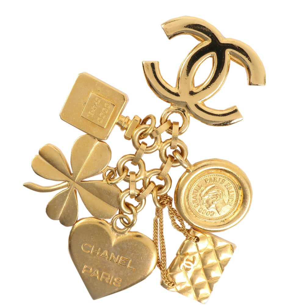 Chanel Gold Plated Heart Clover Brooch Classic Flap Tote