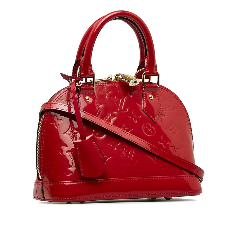 Louis Vuitton Monogram Verney Alma BB Handbag Shoulder Bag 2WAY Rose Andy Red Patent Leather Louis Vuitton