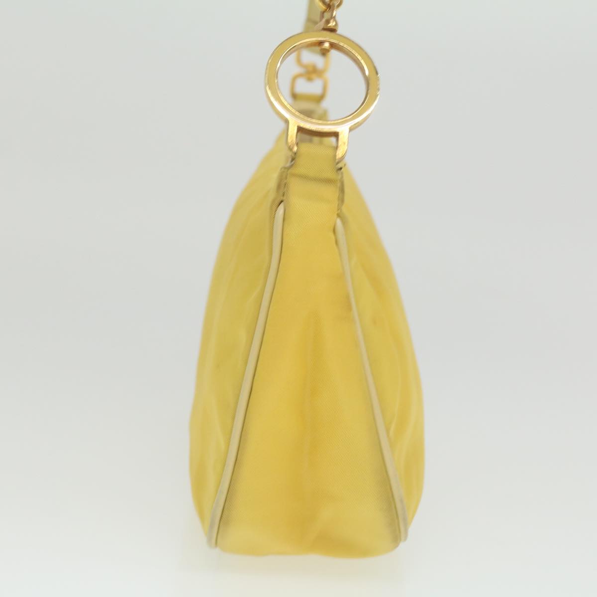 Prada Accessory Pouch Nylon Yellow Luxury Handbag