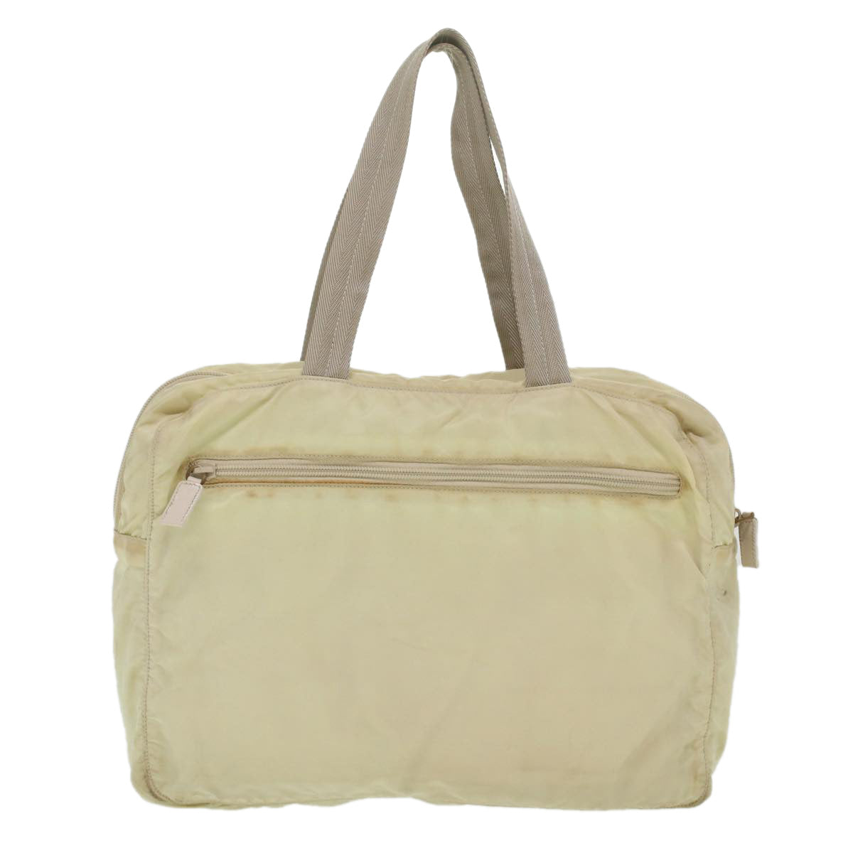 Prada Hand Bag Nylon Beige