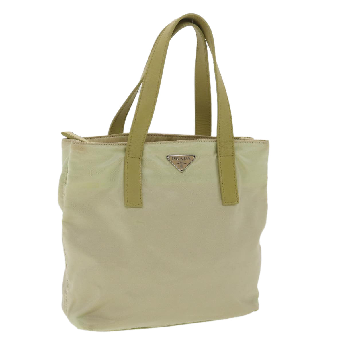 Prada Hand Bag Nylon Khaki