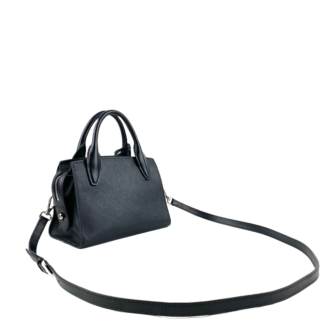Prada Saffiano Small Kristen Black - OUTLET FINAL SALE Luxury Handbag