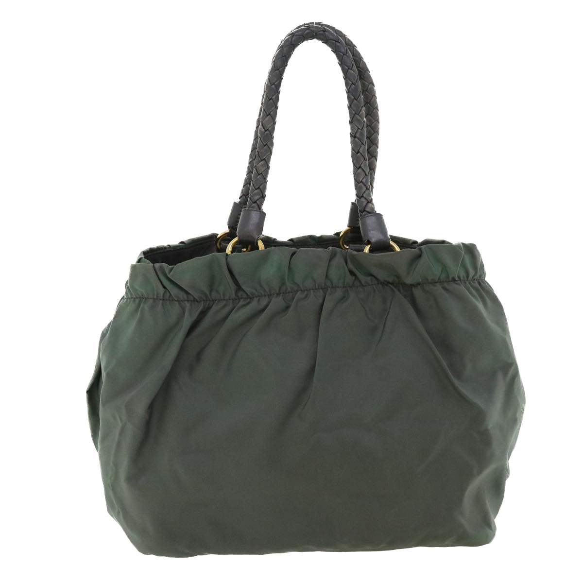 Prada Hand Bag Nylon Gray