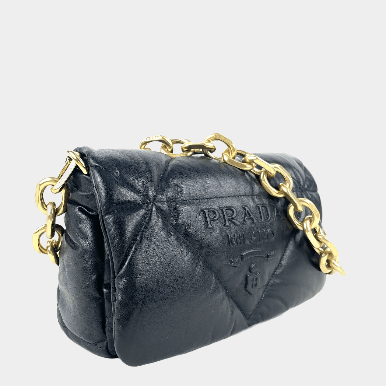 Prada Padded Nappa Leather Shoulder Bag