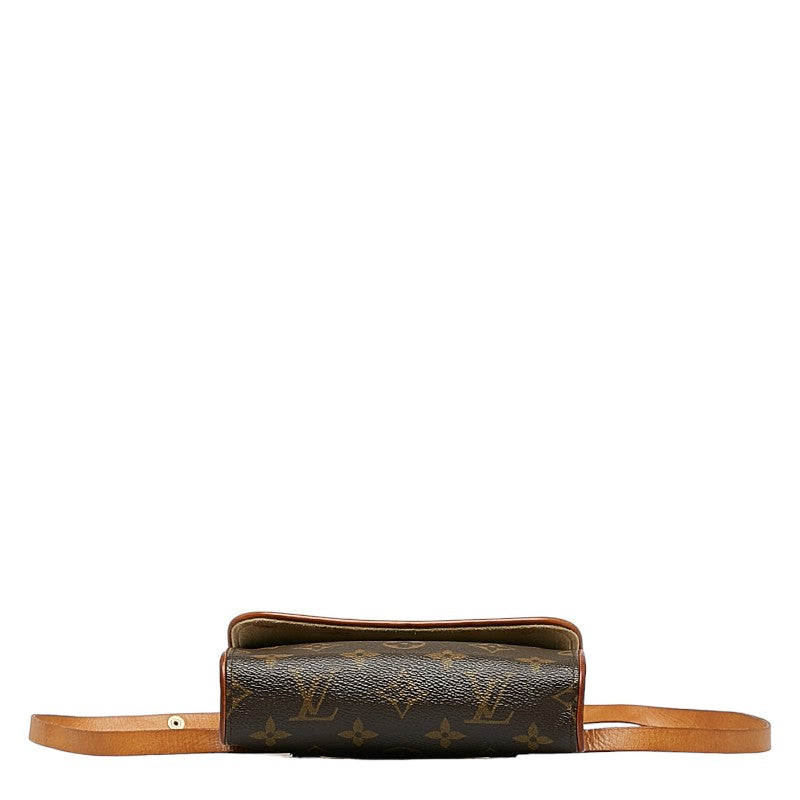 Louis Vuitton Monogram Poschet Florentine Body Bag West Bag Brown PVC Leather Louis Vuitton
