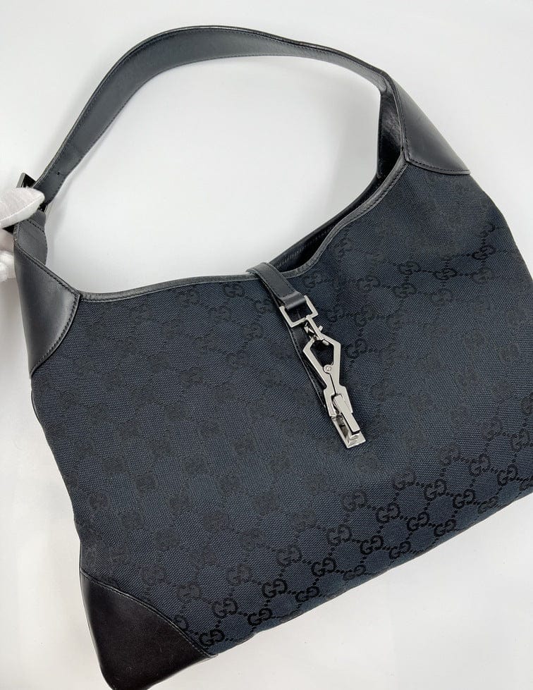 Gucci Nylon Leather Canvas Shoulder Bag