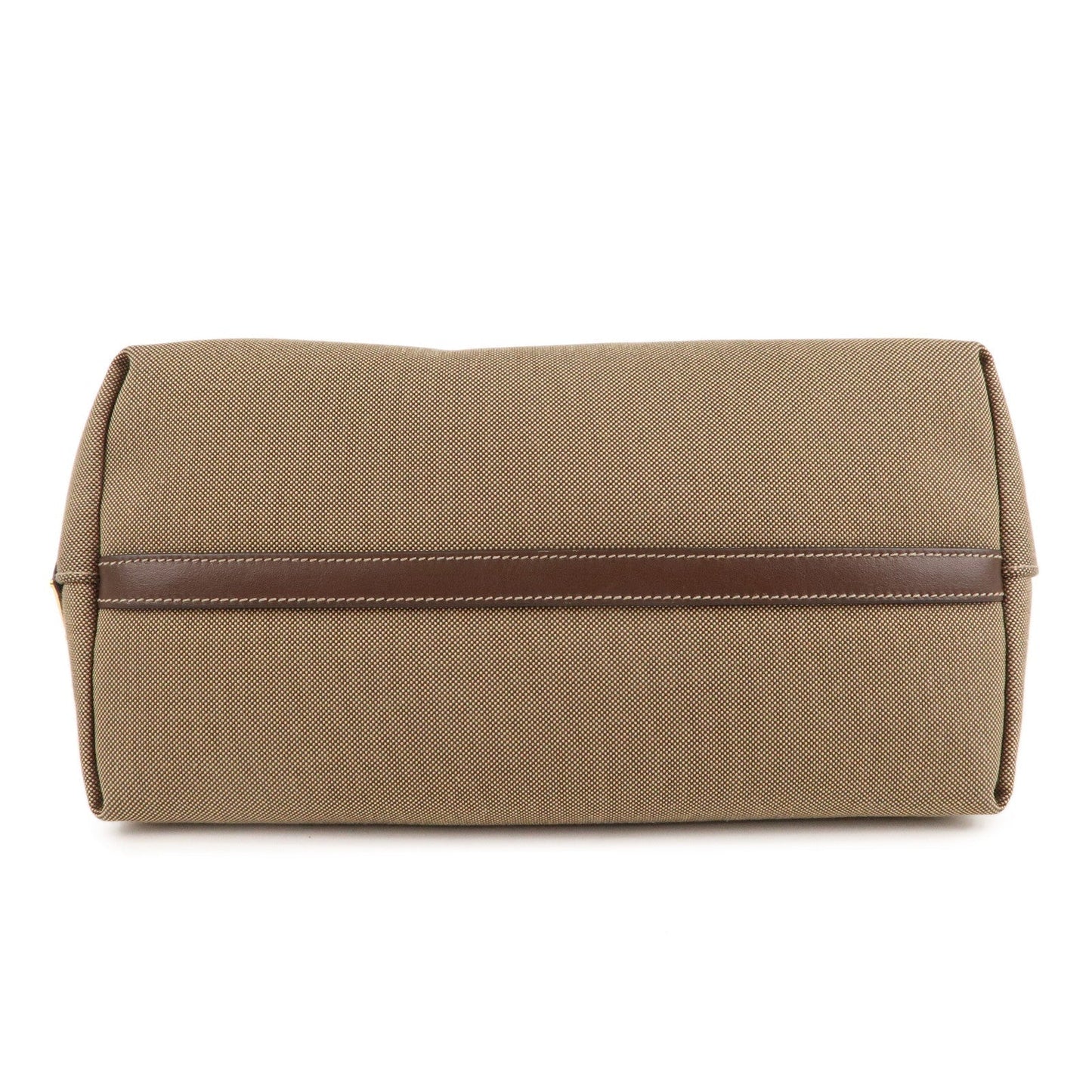 Prada Logo Jacquard Leather 2WAY Shoulder Bag Beige Brown