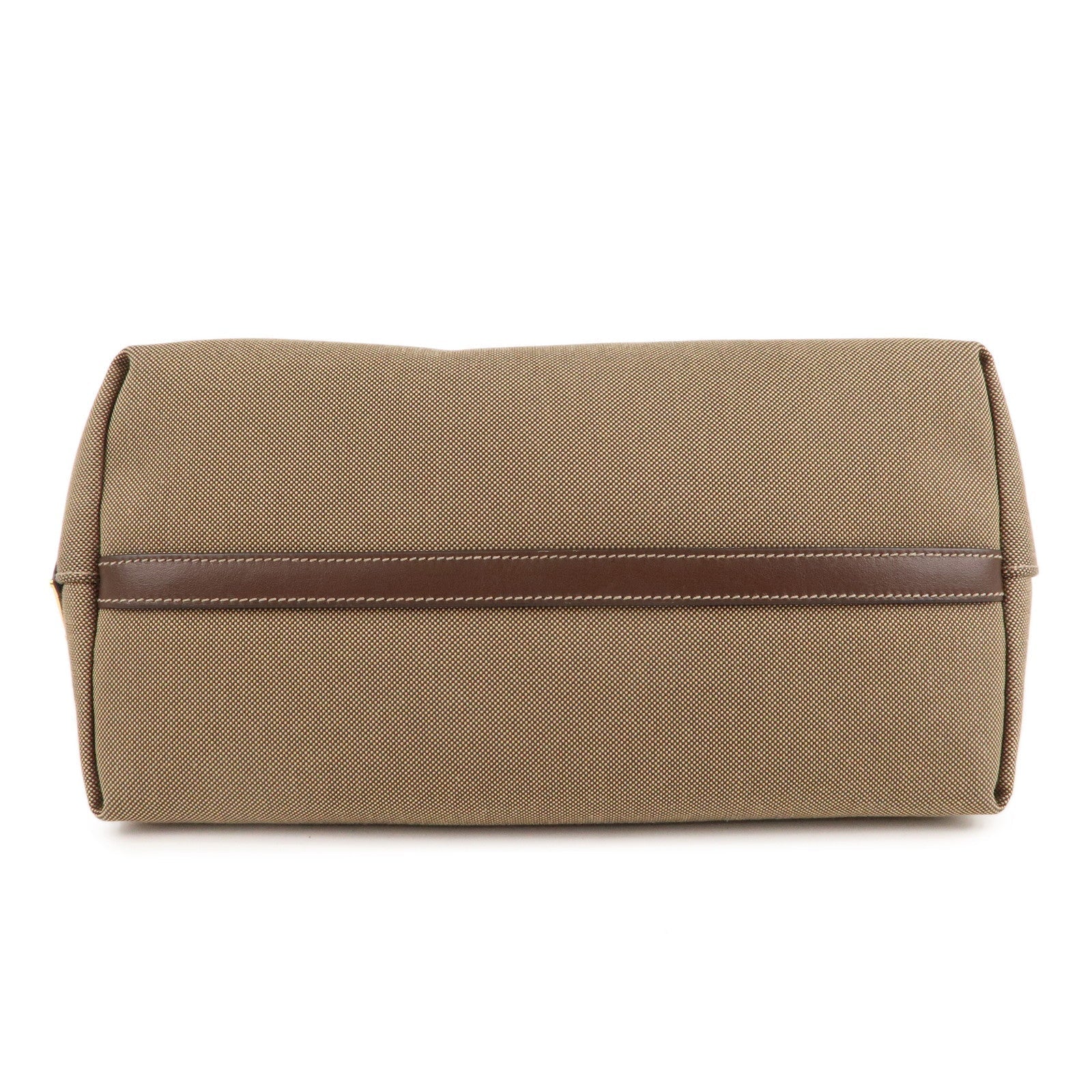 Prada Logo Jacquard Leather 2WAY Shoulder Bag Beige Brown