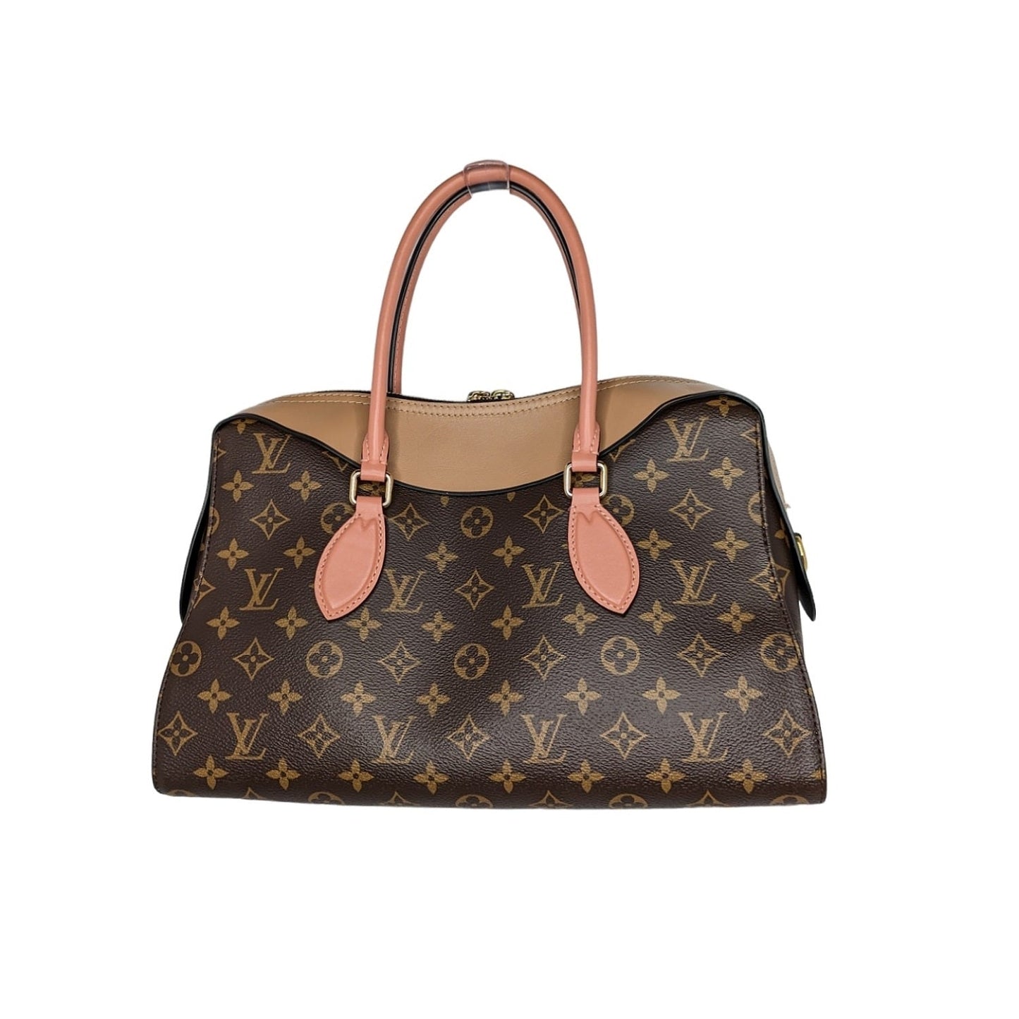 Louis Vuitton Monogram Canvas Tuileries Sesame Peach Satchel Handbag