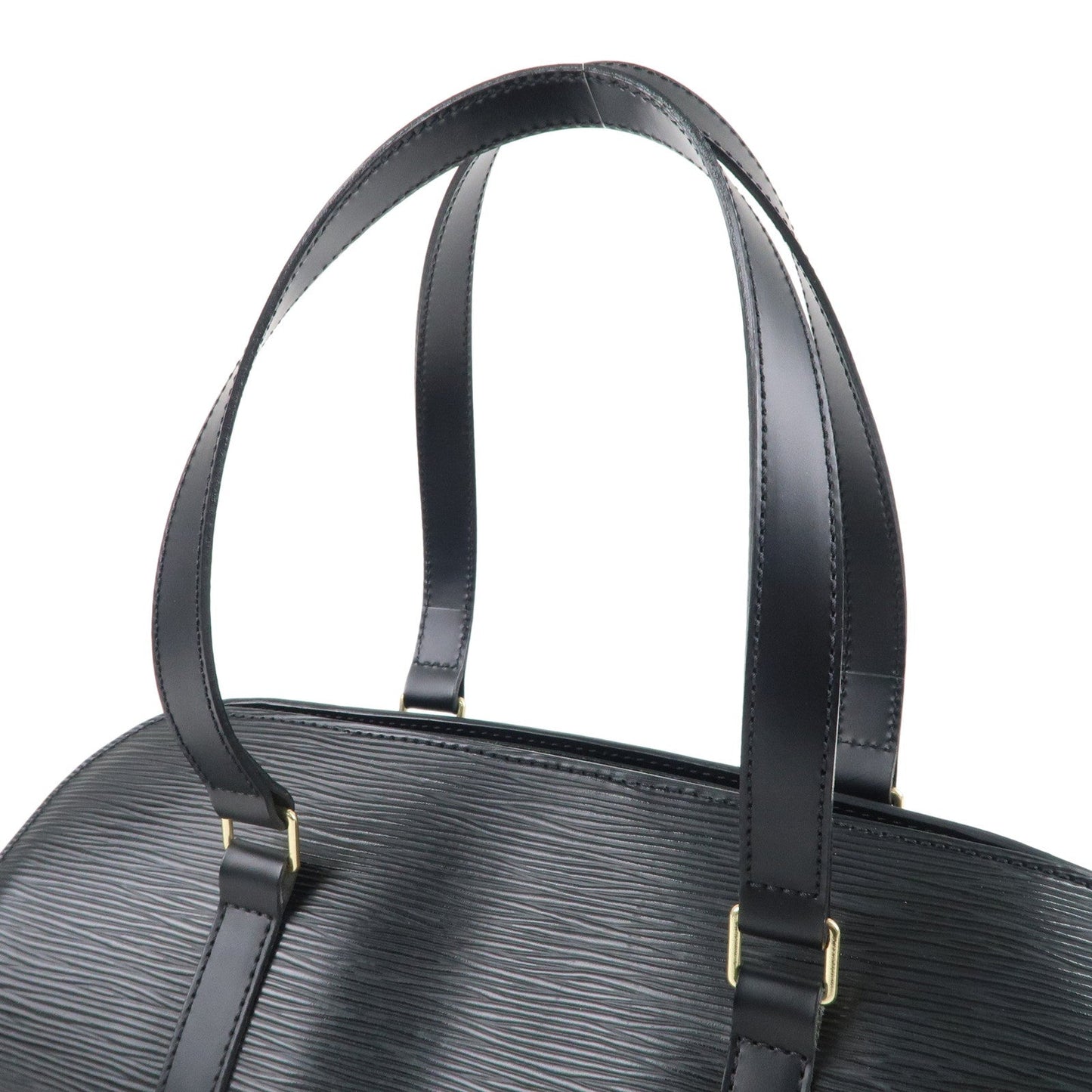 Louis Vuitton Epi Soufflot & Pouch Hand Bag Noir Black