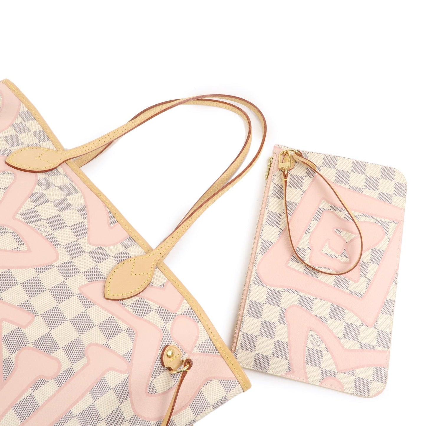 Louis Vuitton Damier Azur Tahiti Neverfull MM Tote Bag