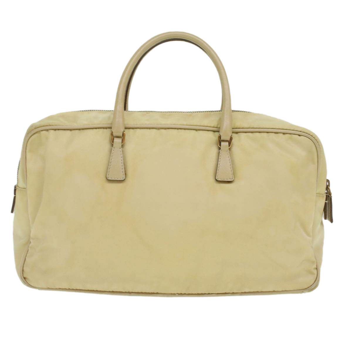 Prada Hand Bag Nylon Beige
