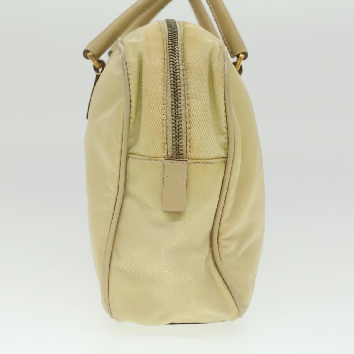 Prada Hand Bag Nylon Beige