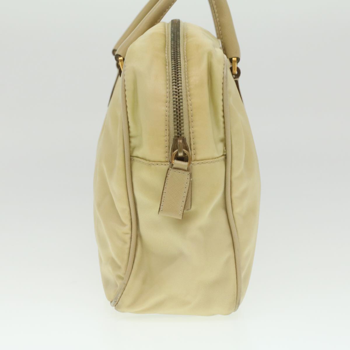 Prada Hand Bag Nylon Beige