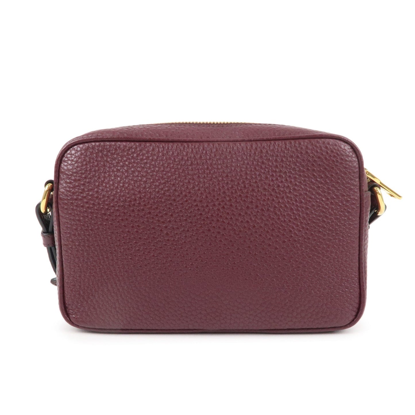 PRADA Logo Leather Shoulder Bag Crossbody Bag Purple