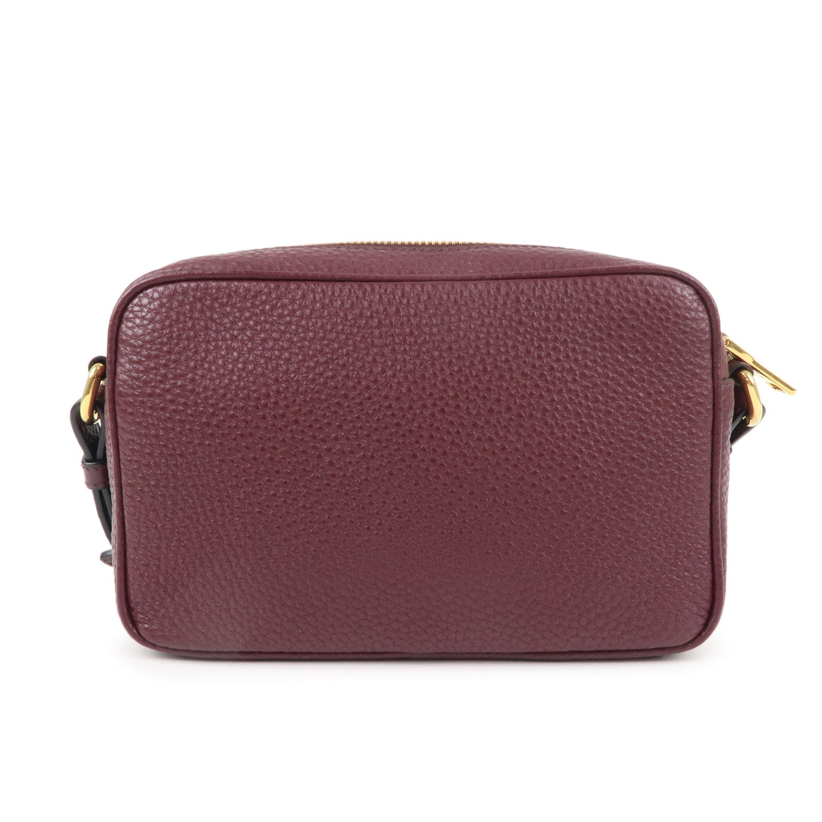 PRADA Logo Leather Shoulder Bag Crossbody Bag Purple
