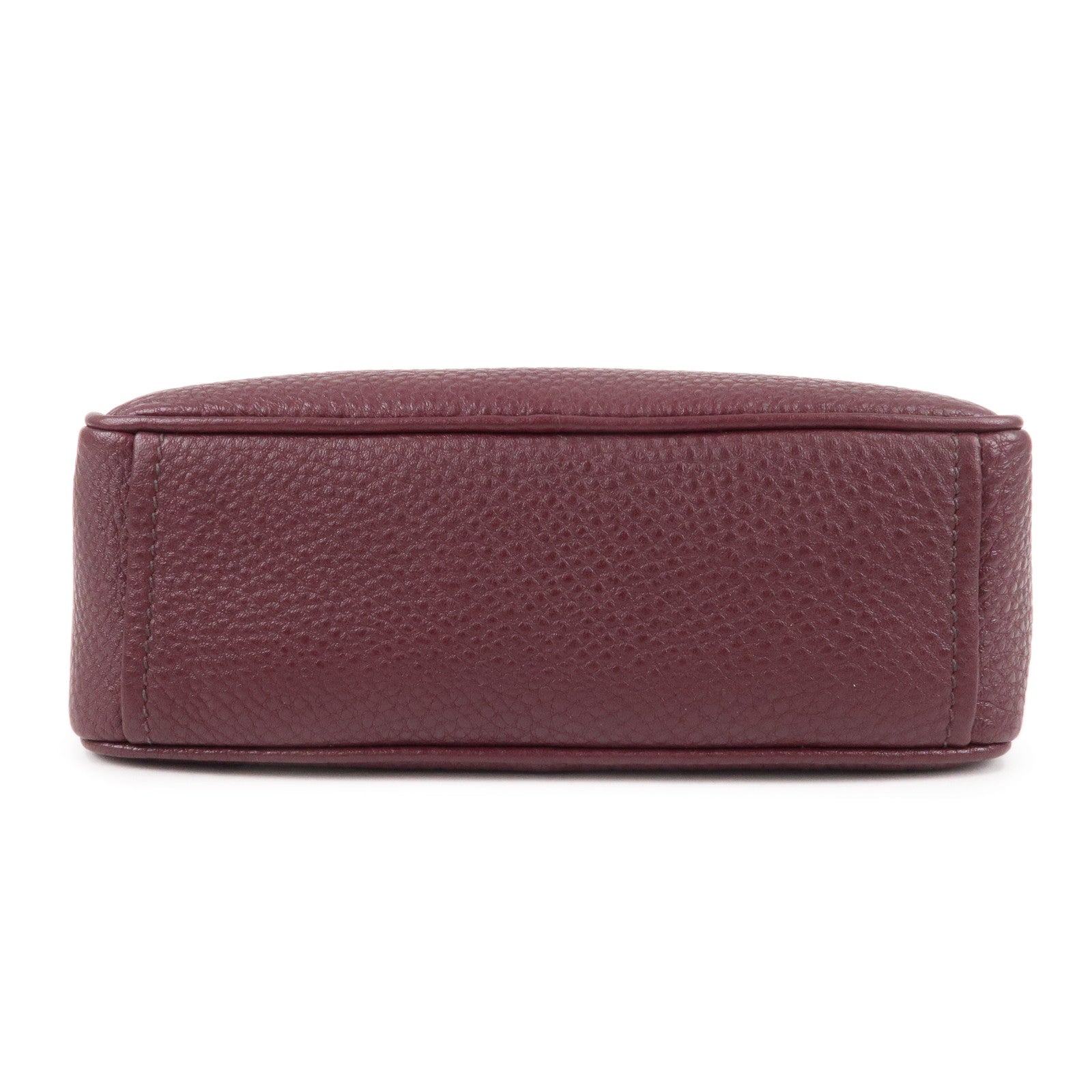 PRADA Logo Leather Shoulder Bag Crossbody Bag Purple