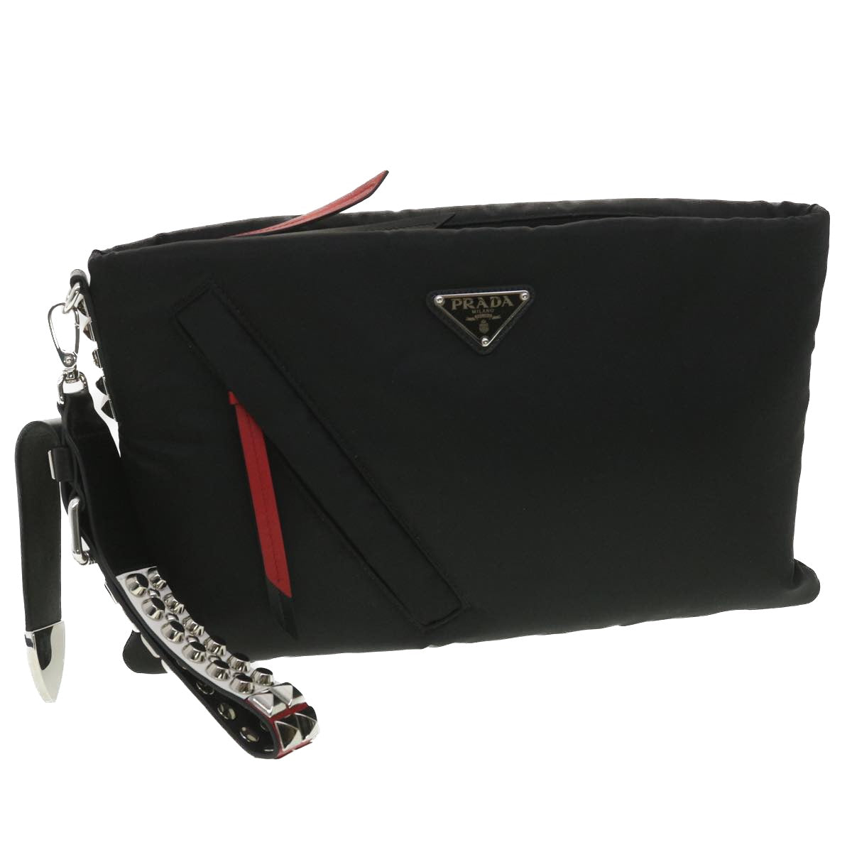 Prada Clutch Bag Nylon Black