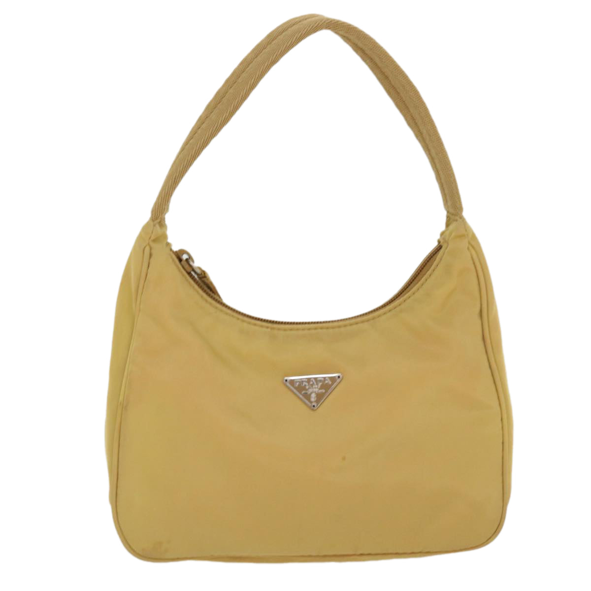 Prada Hand Bag Nylon Beige